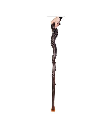 Crutches Wooden Walking Sticks Cane Rod Anti-Slip Ebony Crutches Old Man Walking Crafts Birthday Present for Elderly powerfully