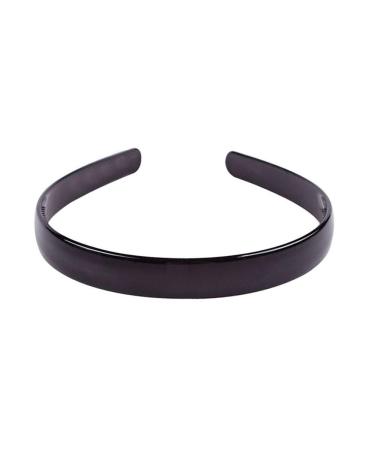 Set of 2 Simple Fashion Plastic Headbands - Black + Brown Hair Hoop Hair Accessories for Women and Girls - Buy Online on GoSupps.com