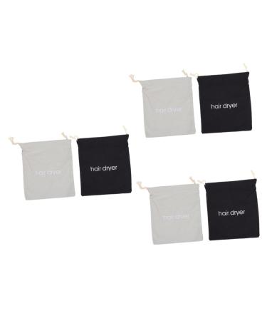 NOLITOY 6 Pcs Hair Dryer Storage Bag Travel Cosmetic Bag Outdoor 33x30x0.5cmx3pcs Assorted Colorx3pcs