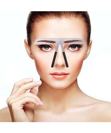 Ey brow pattern DIY template with golden ratio stainless steel eyebrow measuring lineal eyebrow brake caliper three point positioning design semi permanently eyebrow design shaping (02#)