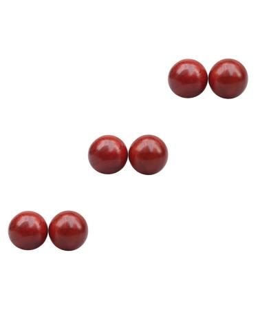 Gleavi 6 STK Wood tools smooth wood massage balls for the hands body massage hand exercise massage ball Stress ball steer product handball fitness ball on the wrist bamboo
