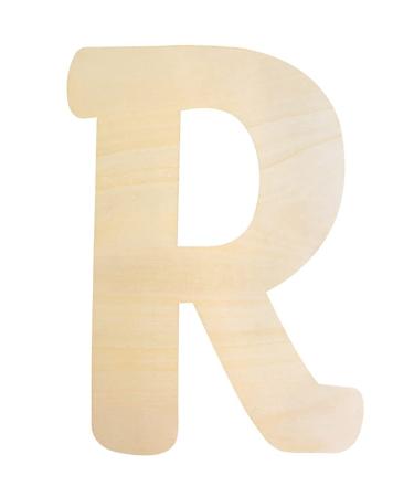 Large Wooden Letters 30cm Wooden Letter for Crafts Children's Names Capital Alphabet 5mm Thick Unfinished MDF Wood Slices Nursery Wall Hanging Art Stencils Sign Board Painting Home Decor (R)