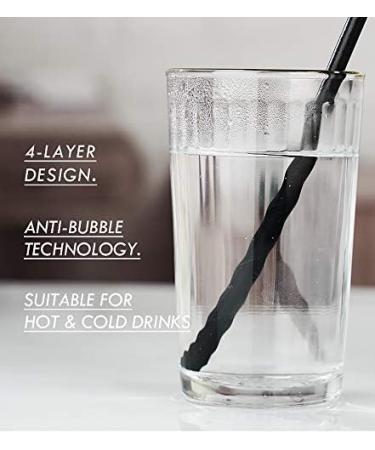 BUYERSbasics Biodegradable Black Paper Straws Individually Wrapped - Pack of 100 4-Layer Extra Strength Long-Lasting Durability Anti-Fizzing Material (1 X 100/Pack) - Buy Online on GoSupps.com
