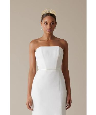 Wedding Tiara - Vofler Pearl Crown & Crystal Rhinestone Headband for Brides Flower Girls & Pageants | Gold Princess Costume Accessory - Buy Online on GoSupps.com