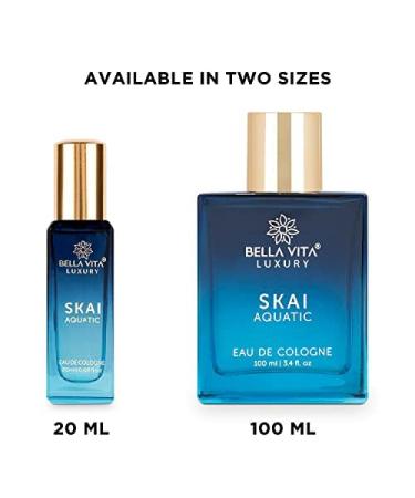 prime craft Luxury Skai Aquatic Eau De Cologne Unisex Perfume for Men & Women with Bergamot Pink Pepper |Long Lasting Aqua EDC Fragrance Scent 20 Ml - Buy Online on GoSupps.com