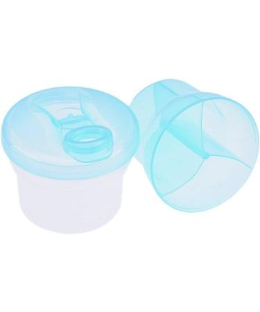 Non-Spill Rotating Milk Powder Dispenser - Portable 3 Compartment Snack Box for Infant/Newborn - Blue - Buy Online on GoSupps.com
