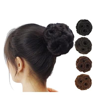 Stylish Brown Black Clip-On Wig with Diamond Ball Hairpin | Women's Hair Accessory - Buy Online on GoSupps.com