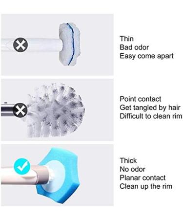 Floahazz Disposable Toilet Cleaning System Disposable Toilet Flushable Refill Brush Flushable Refills - 48 Refills - Buy Online on GoSupps.com