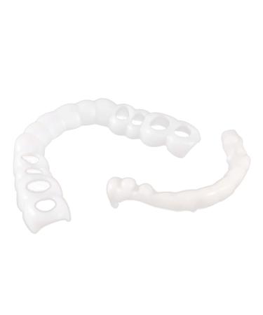 Cryfokt 6 set false braces slightly cleaning temporary silicone veneer at the top below dentures denture teeth veneer snap in teeth for the coverage of missing irregular