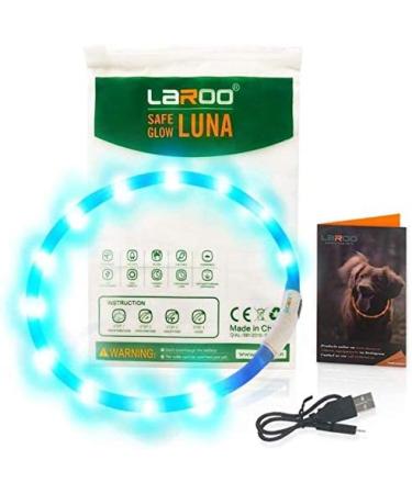 Laroo LED Dog Collar - USB Rechargeable Night Safety Luminous Collar for All Dog Sizes - 3 Modes - Blue - Buy Online on GoSupps.com