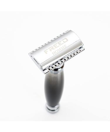 FREED Double Edge Safety Razor - Premium Baking Finish Alloy Handle & 10 Japanese 6Cr13 Stainless Steel Blades - Perfect Gift for Men & Fathers - Buy Online on GoSupps.com