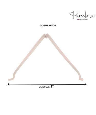 Parcelona French Curved Large 4 Celluloid Banana Clip Hair Comb in Light Pink - Made in France | Durable Styling Accessories for Women - Buy Online on GoSupps.com