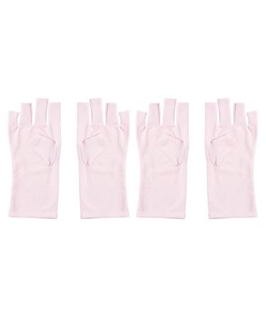 UV Gloves for Gel Nails Gel Manicures Glove UV Shield Glove for Gel Manicure Fingerless Nail Glove for Nail Design 2 pairs
