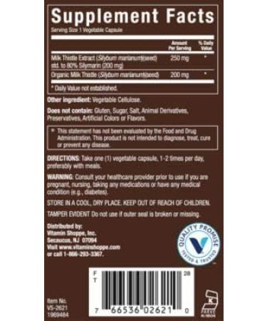 Organic Milk Thistle Extract Capsules Supports Liver Health 90 Vegetarian Capsules - Buy Online on GoSupps.com