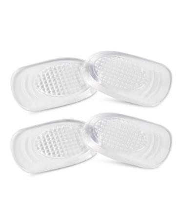 Heel Cushion Pads GEL Self-Adhesive Thick Non-slip Insole Women Premium Sports for Spurs and Heel Blister Prevention(Medium) Clear