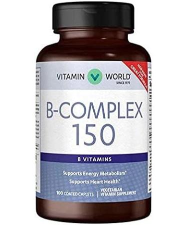 B-Complex 150 with 100 Coated Caplets | High Potency B-Vitamins Supplement - Buy Online on GoSupps.com