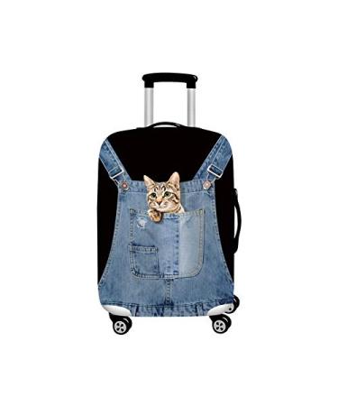 FGAXQRPIP Cat Dog Travel Luggage Cover for 18-32Inch Suitcase Travel Bag Protection Case Luggage Bag Dust Cover Travel Accessories(A Luggage Cover M) M A Luggage Cover