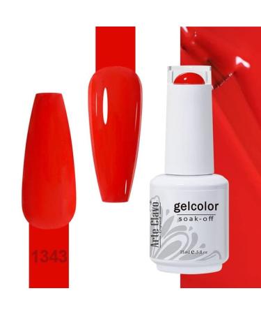 ArteClavo Soak Off UV LED Gel Nail Polish Hybrid Varnish 99Colors Nail Art Charm Manicure Semi-Permanent Base Top Coat Nails Gel - (Color: 1343)