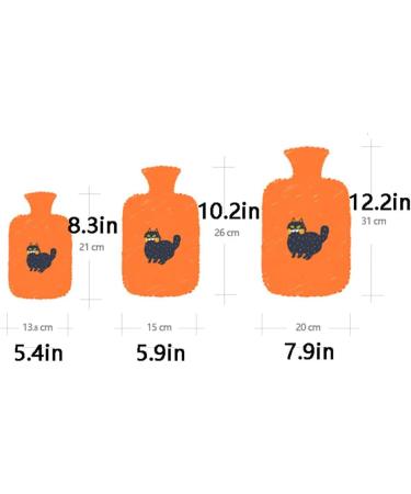 Maies Small Hot Water Bottle with Fleece Coating - Cute Cat Heat Pocket for Neck & Shoulder Pain Relief Hot & Cold Compress - Buy Online on GoSupps.com