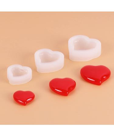 Cabilock 3pcs Peach Heart Silicone Mold Molds for Candles Molds for Resin Stencils for Crafts Heart Shape Silicone Resin Heart Chocolate Heart Baking Silicone DIY Mold Decoration Mold White 7.4x6.8cm White - Buy Online on GoSupps.com