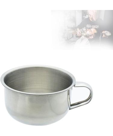 Stainless Steel Shaving Soap Bowl with Handle | Durable Razor Foam Tool for Men Premium Accessories - Buy Online on GoSupps.com
