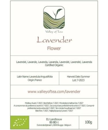 Organic Lavender Blossoms 100g Dried Lavandula Angustifolia for Potpourri & Tea Biodegradable French Lavender Flowers - Buy Online on GoSupps.com