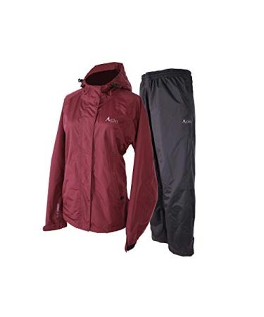 Acme Projects Rain Suit (Jacket + Pants), 100% Waterproof, Breathable, Taped Seam, 10000mm/3000gm, YKK Zipper 38 Burgundy