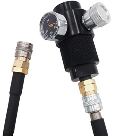 Paintball PCP Air Co2 Tank Regulator & Valve Adapter with Gauge & 40 Hose - Buy Online on GoSupps.com