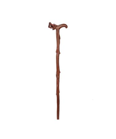 Cane Elderly Crutches Solid Wood Walking Stick Fine Carving Faucet Handle Implied Auspicious Elderly Supplies Walker 92 cm (36.22 inches) Long Can be truncated as Needed Interesting Bathing in