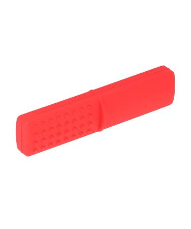 Red Baby Teething Toy - Bite Resistant Dishwasher Safe BPA Free Perfect Chew Ring for Teething Relief & Autism Gum Massage - Buy Online on GoSupps.com