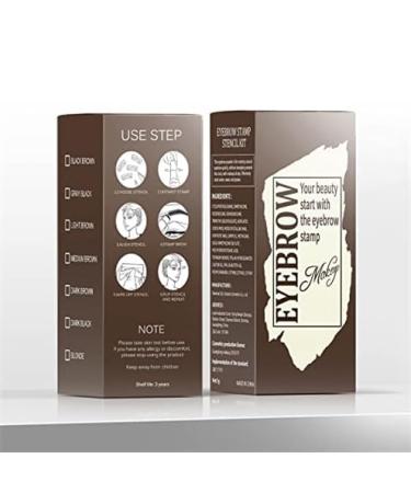 Shop Eyebrow Stamp Stencil Kit | Long-lasting Waterproof & Smudge-Proof - Perfect for Precise Eyebrow Shaping (Light Brown - Buy Online on GoSupps.com