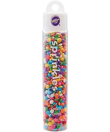 Wilton Rainbow Colored Confetti Candy Sprinkles 1.4 oz. Tube - Buy Online on GoSupps.com