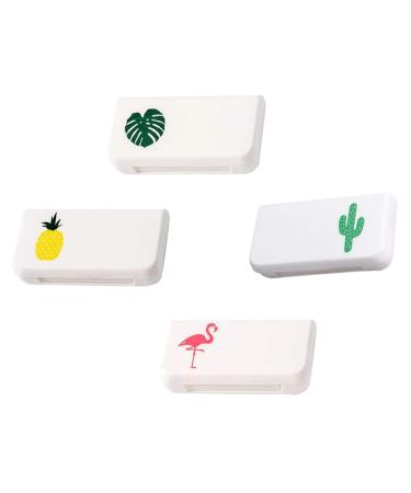 4-Pack Waterproof Daily Pill Box Case - Mini Medicine Organizer for Vitamins Travel Use and Medication Storage