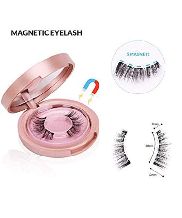 Magnetic Eyelashes with Eyeliner Kit - No Glue Natural Look - Diamond-5 Applicator Included - International Shipping Available - Buy Online on GoSupps.com