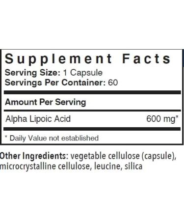 Patient One Alpha Lipoic Acid 600 mg - Antioxidant Supplement for Nerve & Liver Health | 60 Capsules - International Shipping Available - Buy Online on GoSupps.com