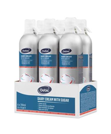 Debic - spray cream sweetened - 6x 700ml