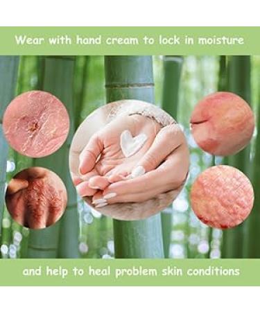 Bamboo Gloves for Eczema Black Medium Women and Men Dry Hands Overnight Moisturising Gloves 3 Pairs - Buy Online on GoSupps.com