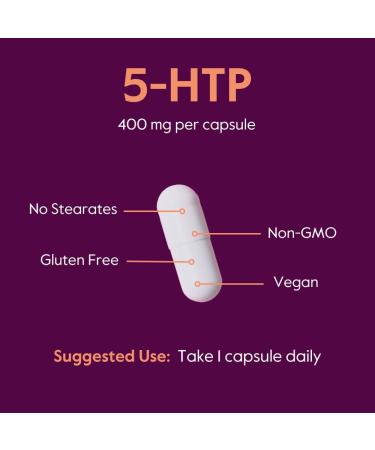 Buy BESTVITE 5-HTP 400mg - Vegan Non-GMO Gluten-Free Extra Strength 60 Capsules - Fast International Shipping - Buy Online on GoSupps.com