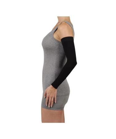 Juzo Soft 2001 20-30mmhg Max Armsleeve with Silicone Top Band for Women Black 1 (I) MAX