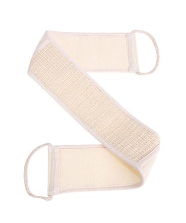 AKOAK 1 Pack Pure Natural Cotton and Linen Long Strips Pull Back Bath Towel Strong Exfoliating Massage Back Bath Brush