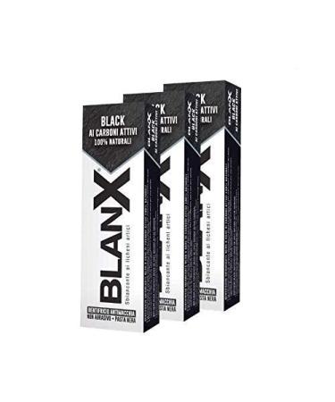Blanx toothpaste Classic Black toothpaste with activated carbon to lighten of course not grinding for white teeth 75 ml 3 packs 75 ml (3 pack)