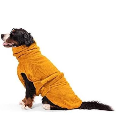 Shop Lills 100% Organic Cotton Dog Bathrobe - Extra Absorbent 3XL Amber Yellow - International Shipping Available - Buy Online on GoSupps.com