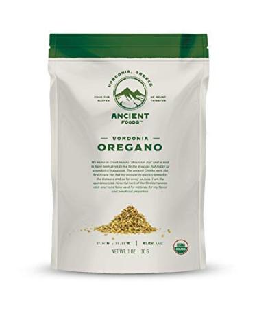 Ancient Foods Organic Oregano  Organic Greek Oregano from Vordonia, Dried Oregano Leaves for Cooking and Seasoning (30g)