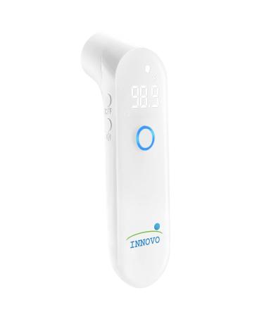 2021 Newly Release Innovo Medical Touchless Forehead Thermometer, Non-Contact Fever Alert, Termometro Digital (Off-White), (iF100B)