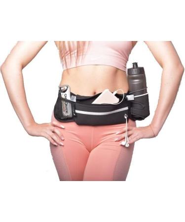 YDKW Running Belt Bag Fanny Pack for Men and Women with Foldable Water Bottle Holder(Bottles NOT Included) No Bounce Large Pocket Waterproof Waist Pack Hydration Running Phone Holder for Runners - Buy Online on GoSupps.com