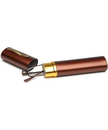 Buy KoKoBin Metal Frame Reading Glasses - Portable Spring Hinge Unisex with Case - Stylish +1.0 Brown Ideal for All Ages - Buy Online on GoSupps.com