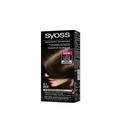 Schwarzkopf Syoss Permanent Hair Color 4-1 Medium Brown 115 ML