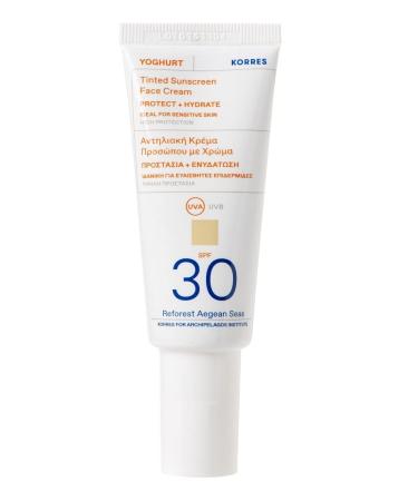 Correx yoghurt tinted sunscreen - gel SPF 30 for the face free of omc & octocrylen fast retracting sun protection 40 ml SPF30 - Buy Online on GoSupps.com