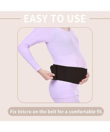 Merlinae Maternity Belt - Breathable Abdomen and Pelvic Support for Pregnancy - Comfortable Belly Band for Baby Black-1 One Size - Buy Online on GoSupps.com