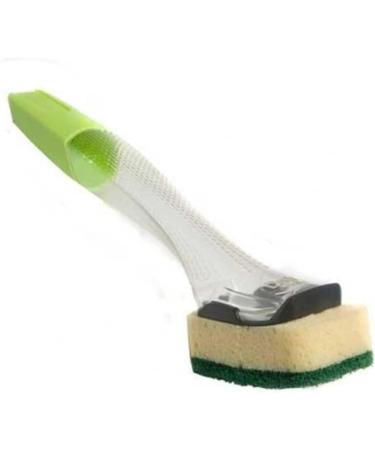 Dishmatic Fillable Washing Up Brush with Sponge + 6 Refills - Easy Grip Dish Cleaner - Buy Online on GoSupps.com